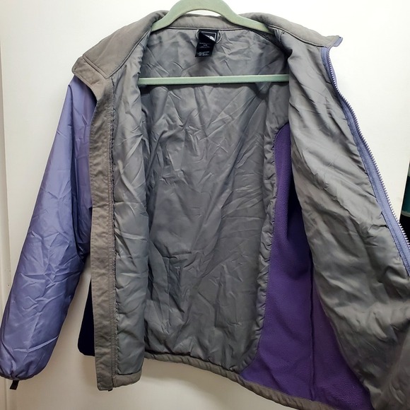 The North Face Womens Purple Color Block‎ Quilted Jacket Liner Size L Vintage - Picture 5 of 7